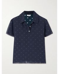 Acne Studios - Polka-Dot Crepe Polo Shirt - Lyst