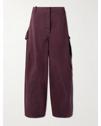 Alaïa - Cotton-Twill Barrel-Leg Cargo Pants - Lyst