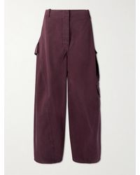 Alaïa - Cotton-Twill Barrel-Leg Cargo Pants - Lyst