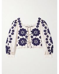 Sea - Haut En Voile De Coton À Appliqués, Liens Et Festons Catrine - Lyst