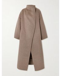 Frankie Shop - Leroy Oversized-Mantel Aus Einer Gebürsteten Wollmischung - Lyst