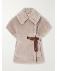 Max Mara - Abavo Belted Alpaca, Wool And Silk-Blend Cape - Lyst