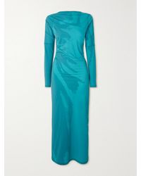Ioannes - Kylie Open-Back Printed Stretch-Jersey Midi Dress - Lyst