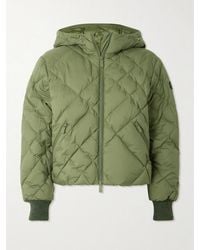 Burberry - Hooded Appliquéd Leather-Trimmed Padded Quilted Shell Down Jacket - Lyst