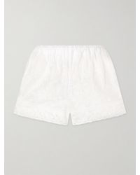 Eres - Floralie Embroidered Cotton-Blend Shorts - Lyst