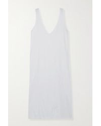 bassike v neck jersey slip dress
