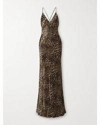 Nili Lotan - Ira Leopard-Print Silk-Charmeuse Gown - Lyst
