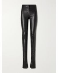 Gucci - Leather Skinny-Leg Pants - Lyst