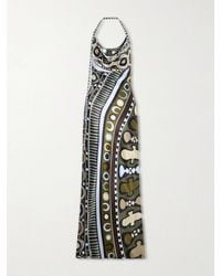 PUCCI - Printed Satin Maxi Dress - Lyst