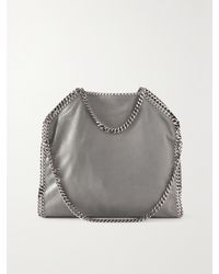 Stella McCartney - Falabella Mittelgroße Schultertasche Aus Gebürstetem Kunstleder - Lyst