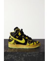 Nike Dunk Hi 1985 Sp Printed Leather Trainers - Yellow