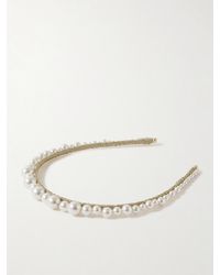 Jennifer Behr - Belladonna Haarreif Mit Metallic-Strickbesatz Und Kunstperlen - Lyst