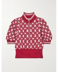 Dries Van Noten - Striped Jacquard-Knit Half-Zip Sweater - Lyst