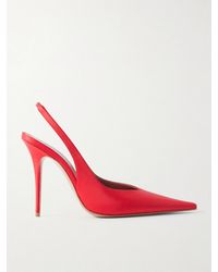 AMINA MUADDI - Anok Satin Slingback Pumps - Lyst
