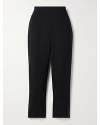Carolina Herrera - Cropped Wool-Blend Crepe Skinny Pants - Lyst