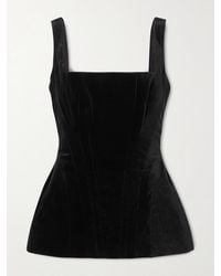 Costarellos - Cotton-Velvet Blouse - Lyst
