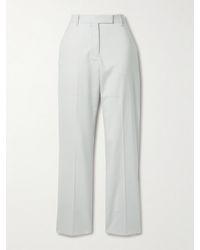 Proenza Schouler - Teddy Cotton-Twill Straight-Leg Pants - Lyst