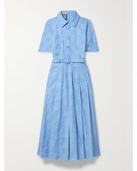 Gucci - Midi-Kleid Aus Baumwollpopeline, Grösse - Lyst