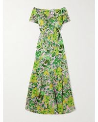 Diane von Furstenberg - Floral-Print Cotton-Blend Maxi Dress - Lyst
