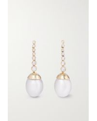 Octavia Elizabeth 18-karat Gold, Pearl And Diamond Earrings - Metallic