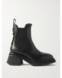 Moncler - Gigi Chelsea Boots Aus Leder Mit Verzierung - Lyst