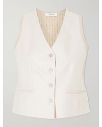 Max Mara - Calibri Cable-Knit Linen Vest - Lyst