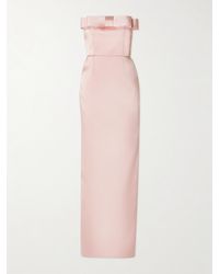 The New Arrivals Ilkyaz Ozel - Sisu Bow-Embellished Satin Gown - Lyst