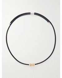 DEHANCHE - Hollyhock Beaded And-Toned Leather Necklace - Lyst