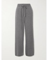 The Elder Statesman - Cashmere Wide-Leg Track Pants - Lyst