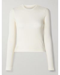 Citizens of Humanity - Pilar Cropped Waffle-Knit Cotton T-Shirt - Lyst