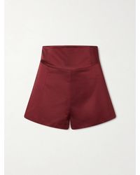 LIBEROWE - Verdie Cotton-Blend Duchesse-Satin Shorts - Lyst