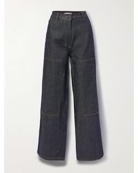 Cecilie Bahnsen - Virgina Paneled High-Rise Straight-Leg Jeans - Lyst