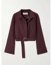 Loewe - Belted Cotton-Blend Shell Jacket - Lyst