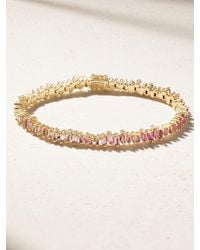 Suzanne Kalan - 18-Karat, Sapphire And Diamond Tennis Bracelet - Lyst