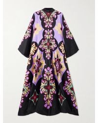 La DoubleJ - Icon Magnifico Maxikleid Aus Bedrucktem Seiden-Twill - Lyst