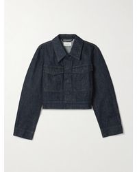 Lemaire - Cropped Denim Jacket - Lyst