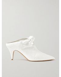 KHAITE - Rowan Knotted Crinkled-Leather Mules - Lyst