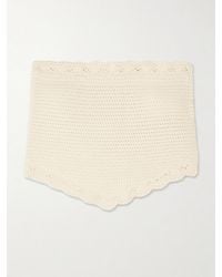 Posse - Dylan Cropped Strapless Crocheted Top - Lyst