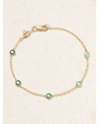 Alison Lou - Bezel By The Yard Armband Aus 14 Karat Mit Emaille Und Diamanten - Lyst