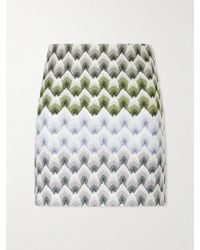 Missoni - Striped Metallic Crochet-Knit Mini Skirt - Lyst