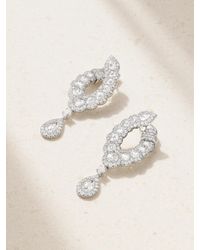 David Morris - Mandorla 18-Karat Diamond Hoop Earrings - Lyst