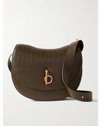 Burberry - Croc-Effect Leather Shoulder Bag - Lyst