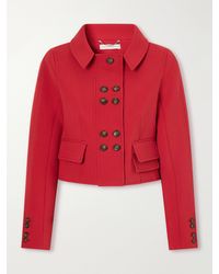 Emilia Wickstead - Aelin Cropped Darted Birdseye Jacket - Lyst