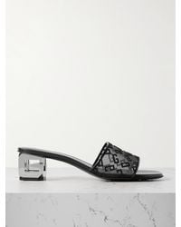 Givenchy - G Cube Mules Aus Mesh Mit Logomuster Und Lederbesätzen - Lyst