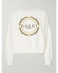 Gucci - Embroidered Printed Cotton-Jersey Sweatshirt - Lyst