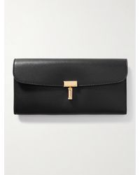 TOTEME - T-Lock Textured-Leather Wallet - Lyst
