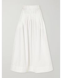 Rohe - Pleated Cotton-Poplin Maxi Skirt - Lyst