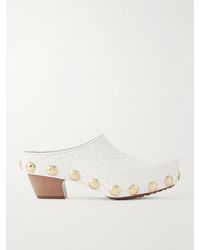Bottega Veneta - Gondola Studded Intrecciato Leather Clogs - Lyst