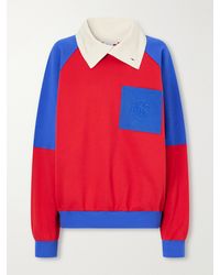 Stella McCartney - Logo-Embroidered Color-Block Cotton-Jersey Sweatshirt - Lyst