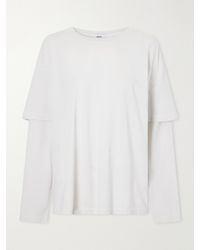 Agolde - Lois Layered Cotton-Jersey T-Shirt - Lyst